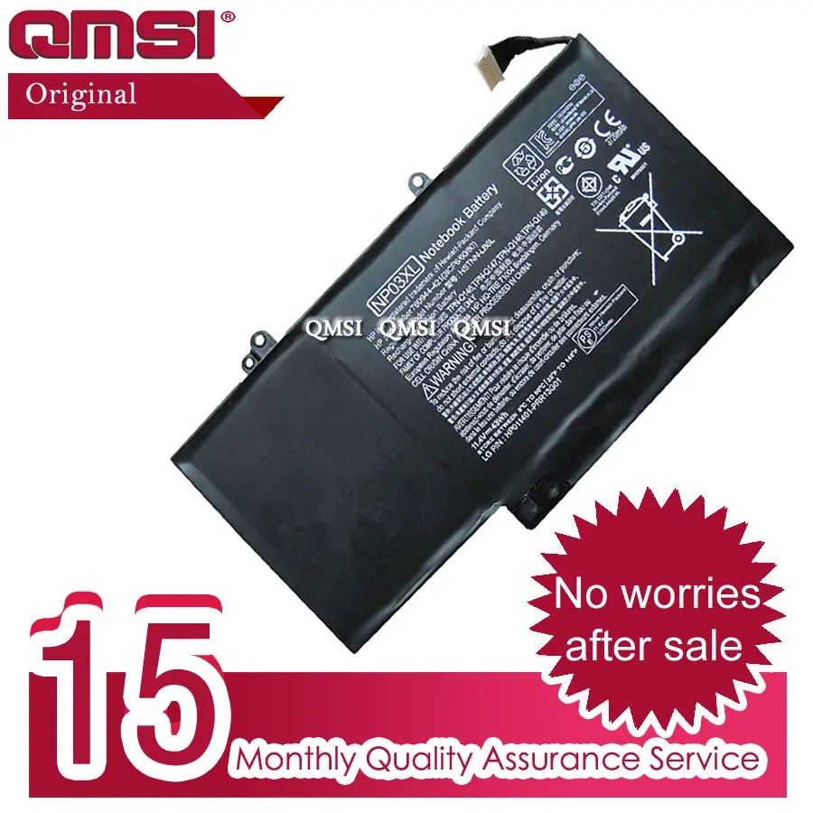 QMSI 11,1 В 43wh аккумулятор для ноутбука, NP03XL для hp павильон X360 HSTNN-LB6L 760944-421 TPN-Q146 TPN-Q147 TPN-Q148 TPN-Q149