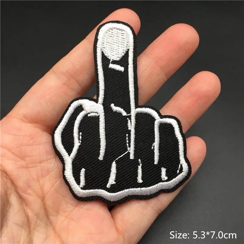 Black and White Ghost Zipper Embroidered Iron-On Punk Patches