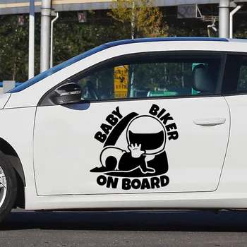 

Funny Baby on Board Car Wrap Creative Car Door Handle Decals Dual Color Design Stickers Vinyls Decals