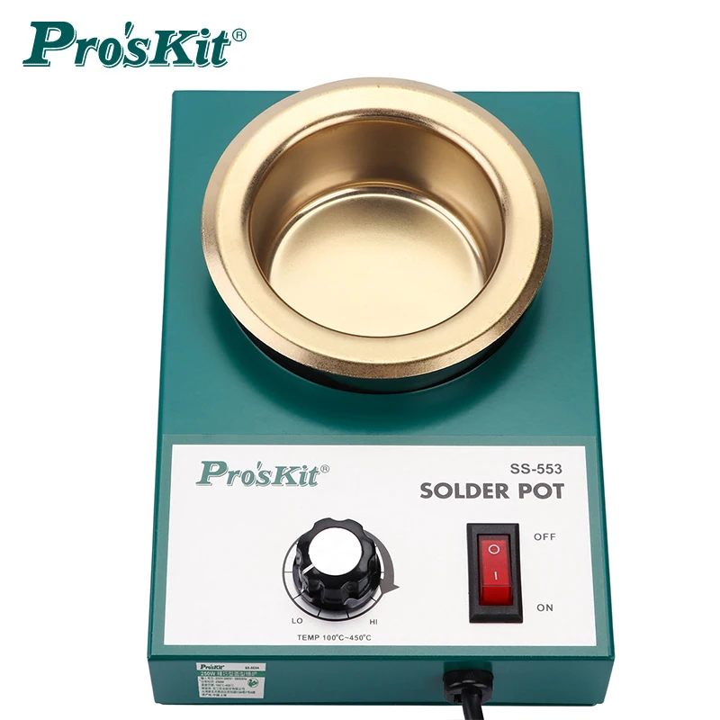 

SS-553H 250W Soldering Iron Lead Free Solder Pot Round Tin Stove Soldering Desoldering Tin Melting Furnace Tinning Tool