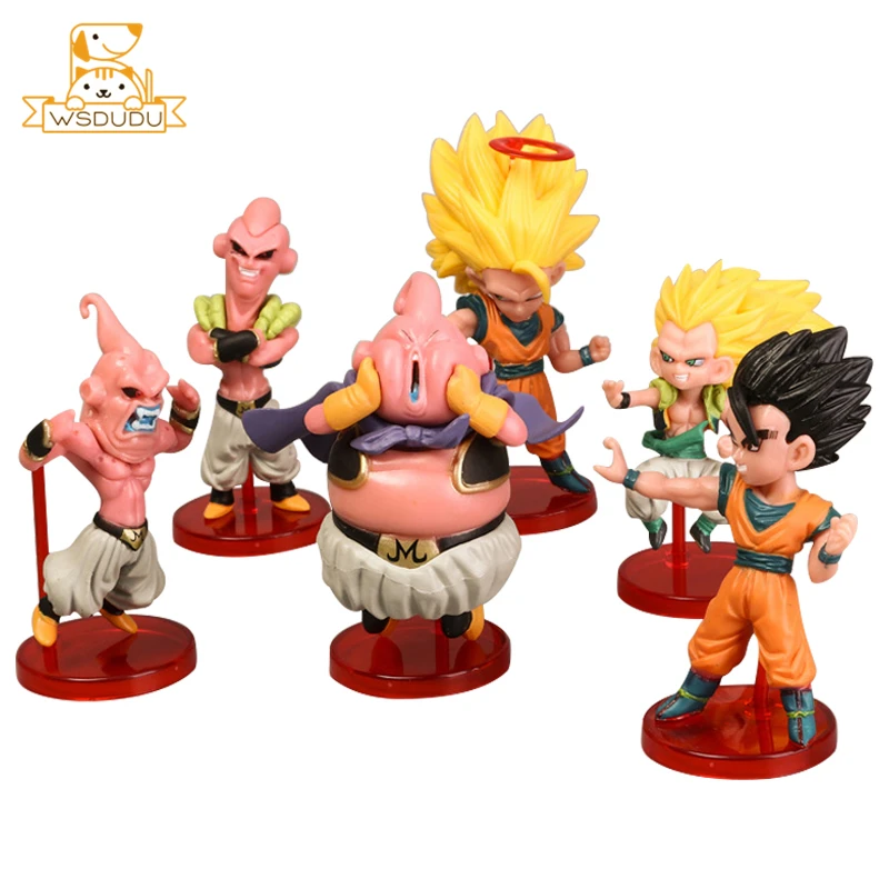 Мини-шары с драконами Z Son Goku Gotenks Fat Majin Buu Япония аниме подарки для детей фигурки для мальчиков Игрушки торт Декор модель мультфильм