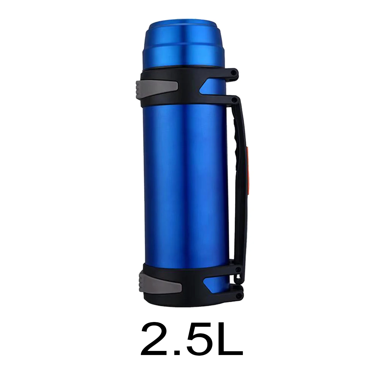 1.6L/2L/2.5L/3L 304 Термочашка из нержавеющей стали с ремешком вакуумный термический колба для бутылок Портативный Открытый путешествия изолированный горшок - Цвет: Brilliant blue 2.5L