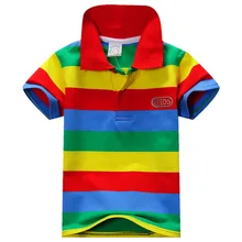 Коллекция года, летняя одежда новая стильная детская одежда в западном стиле для маленьких мальчиков, отложной воротник, короткий рукав