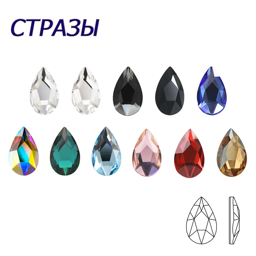 Low Price Nail Rhinestones Jewelry Decoration Charms Manicure Drop-Diamonds Pixie Crystal Flat B6qpeg5nrLE