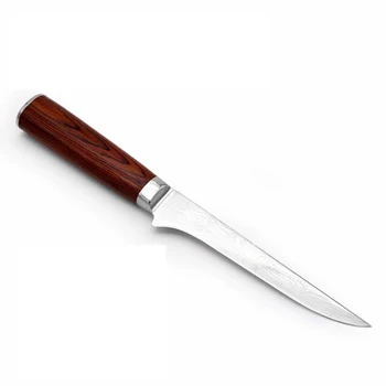 

6 " pakka wood handle knife for fish boning knife laser damasucus pattern butcher knife meat sashimi knives