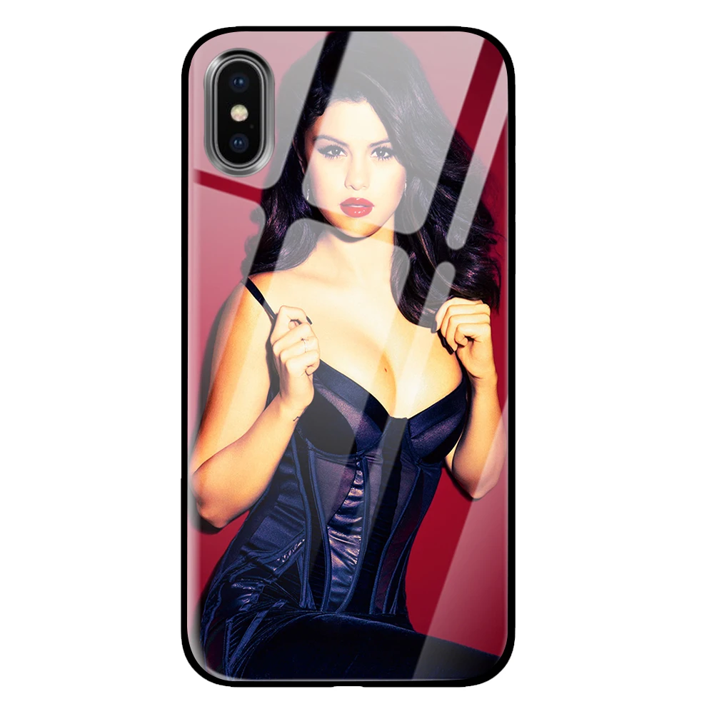 Selena Gomez закаленное стекло телефонные чехлы для iPhone 5 5S SE 6 6s 7 8 Plus X XS Max XR задняя крышка - Цвет: 11