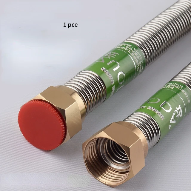 DN15 G1/2 hot and cold hose stainless steel bellows hose pipe tube metal  bellows water heater corrugated pipe flexible connector - AliExpress