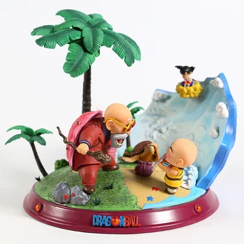 

Dragon ball Z Son Goku Krillin Master Roshi Turtle Fairy House Action Figurines Collection Model Toy Christmas Gift for Kids
