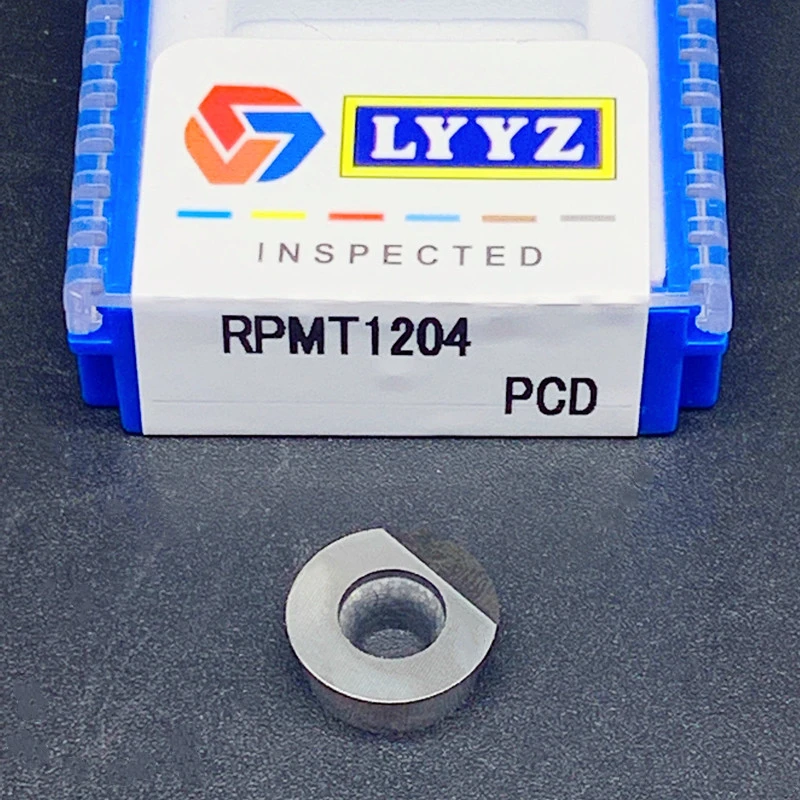 RPMT1204 / RPMW1003 PCD CBN cnc round milling inserts cutting tool blade for aluminum / steel grinding spindle