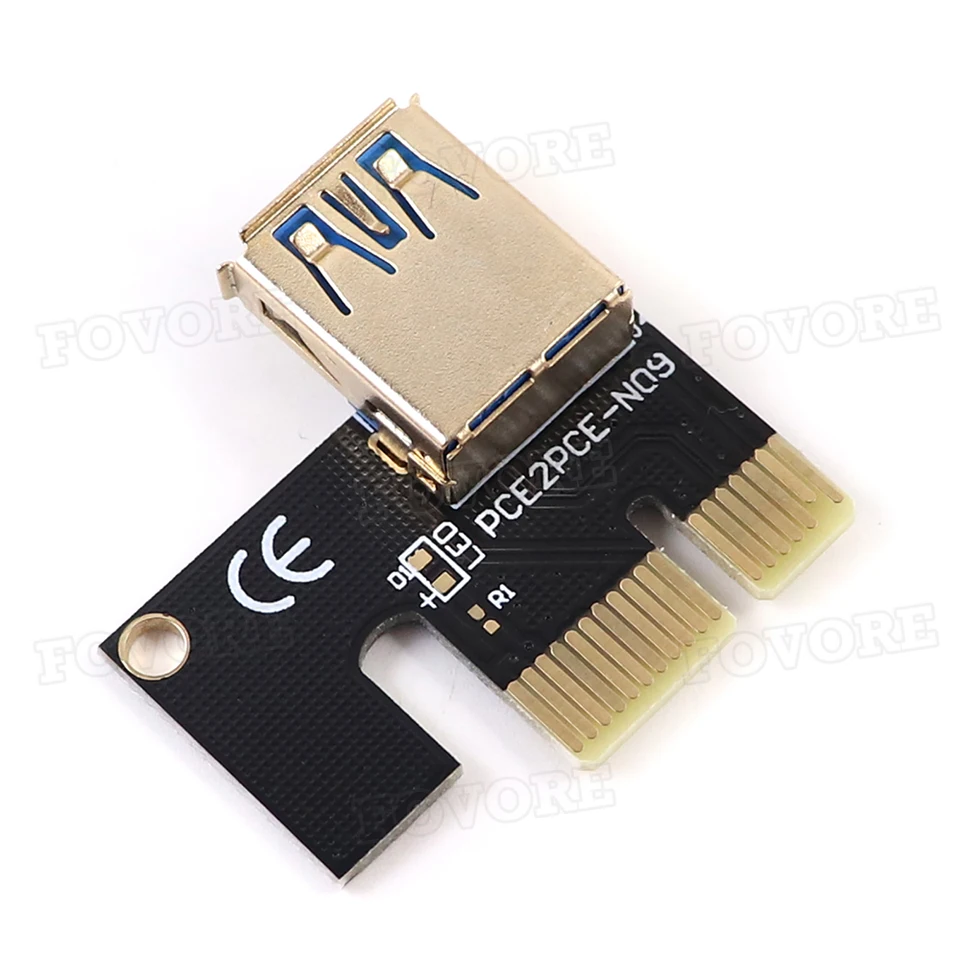 Scheda Adattatore Riser USB 3.0 PCI-E 1x A 16x Con Alimentazione SATA 15Pin E 6Pin