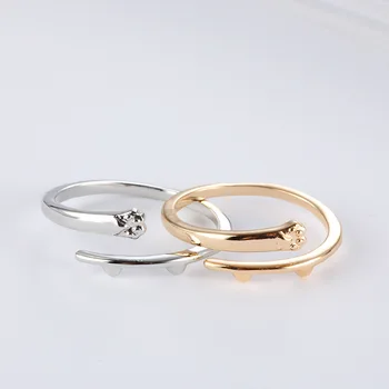 

ELANOR Personalized pet cat ears Female Stainless Steel Adjustable Ring