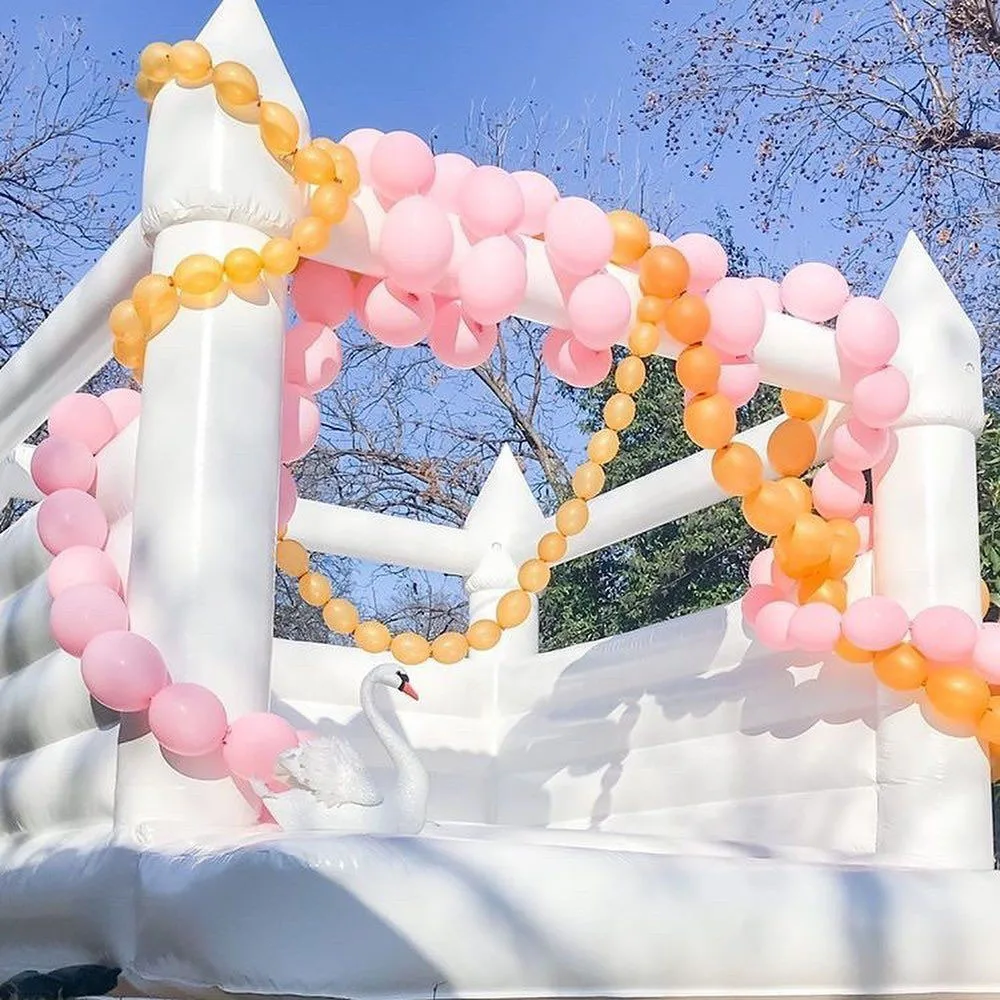 Bouncy do Salto do Castelo do Casamento da Casa Branca do Salto do Amor por Atacado para Adultos e Crianças Castelo Bouncy Brinquedos 4 Brinquedos infláveis