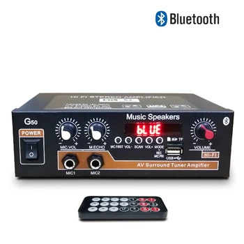 

20W*2 bluetooth 5.0 HiFi Digital Power Amplifier with Remote Control Car Audio Amplifiers Digital Subwoofer Reverberation Amp