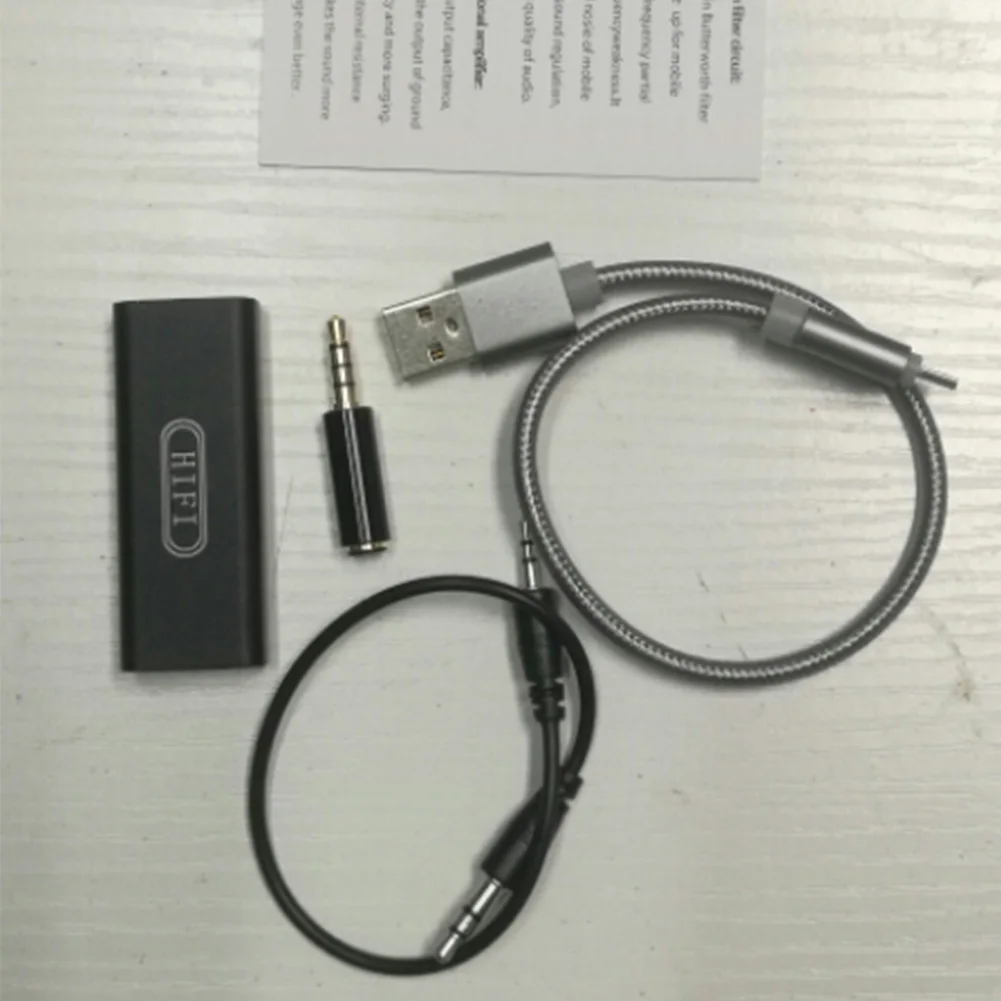 Black HIFI Powerful Rechargeable Mini Home Stereo Audio Music Improver Portable For Phone Headphone Amplifier 3 5mm Earphone
