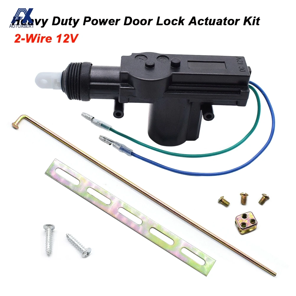 Universal Car Central Door Lock Actuator Auto Locking Motor Gun Type Alarm Security System Keyless Remote Control Trunk 2 Wire car lock