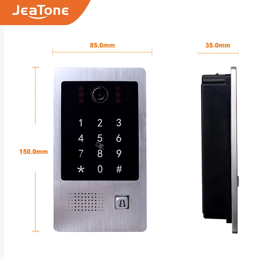Видеодомофон Jeatone 1 0 МП HD Wi Fi IP 7 дюймов сенсорный экран|Видеодомофон| |