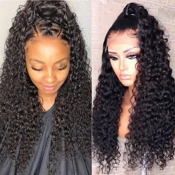 

Furaya Hair Curly Full Lace Human Hair Wigs With Baby Hair Glueless Full Lace Frontal Wigs For Black Women Brazilian Remy