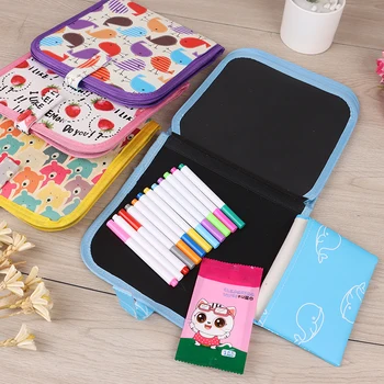 

12 pcs Water Chalk With PVC Portable Soft Chalk Board Drawing Learning Toy