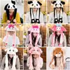 Cute Rabbit Moving Ears Airbag Hat Soft jumping cap Funny Toy Cap Girls Plush Toy Kids Birthday Christmas Gift Ear Hat for adult ► Photo 2/6