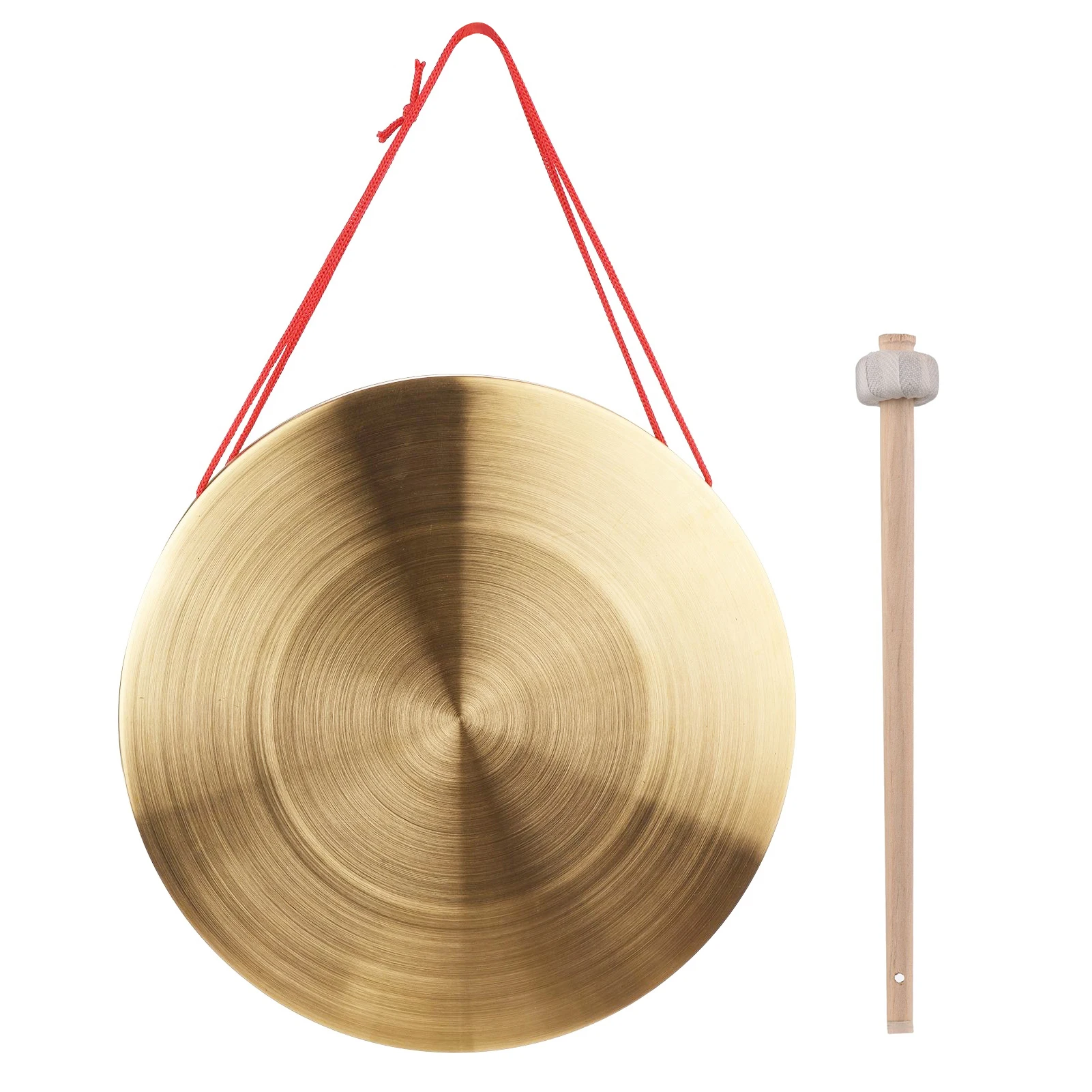 15cm/22cm/30cm Hand Gong Cymbals Brass Copper Gong Chapel Opera Percussion Instrument with Round Play Hammer