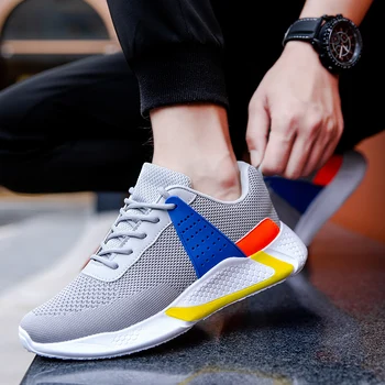 

Super Fire Men's Spring and Summer Trendy Shoes 20 New Fly Knitting Coconut Breathable Jelly Sole Dad Shoes Male Sports Shoes