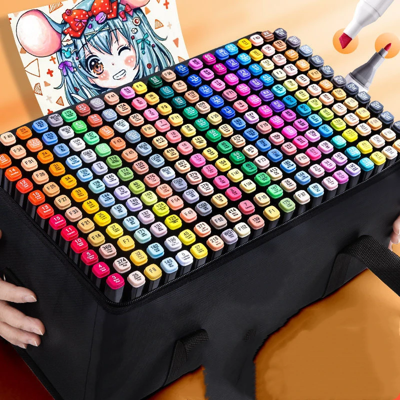 TOUCHFIVE-rotuladores artísticos de 168 colores, marcadores de bocetos a base de Alcohol, conjunto de pintura, suministros de arte, bolígrafo para la escuela
