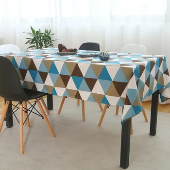 

Geometric plaid Table Cloth Soft Table Cover Adiabatic Home Decorative Tablecloth Background Cloth Manteles Toalha De Mesa
