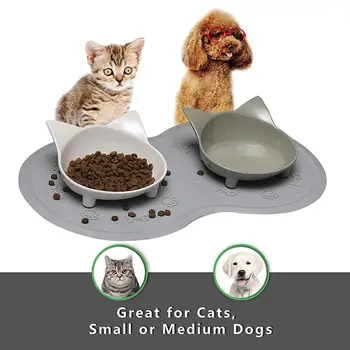 

Pet Dog Puppy Cat Feeding Mat Pad Cute Paw Bed Dish Bowl Food Water Feed Placemat Wipe Clean Pet Supplies Hot Sale