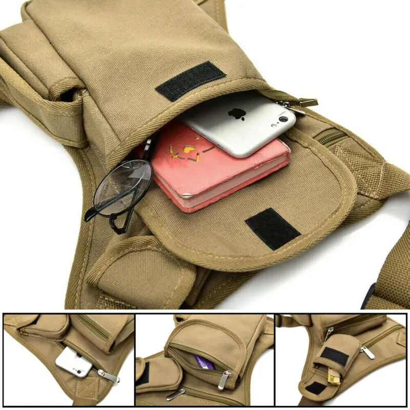 

2020 Newest Tactical Military Shoulder Waist Fanny Pack Pouch Bum Bag Camping Hiking Outdoor Tactical Multifunctional Leg Bag