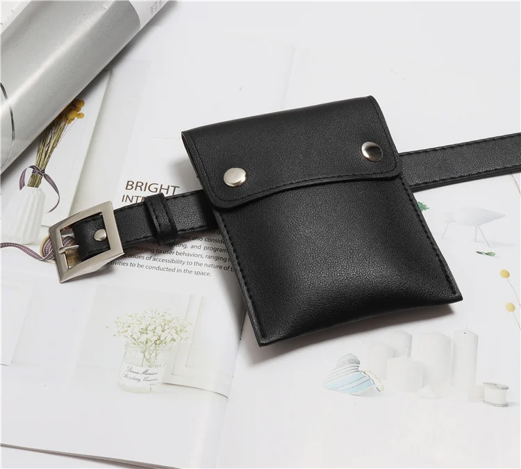 IEFB Straps All Math Men Women's Belt Mini- Packet New Fashion Black PU Leather Belts Clothes Accessories Multi-purpose 9Y116