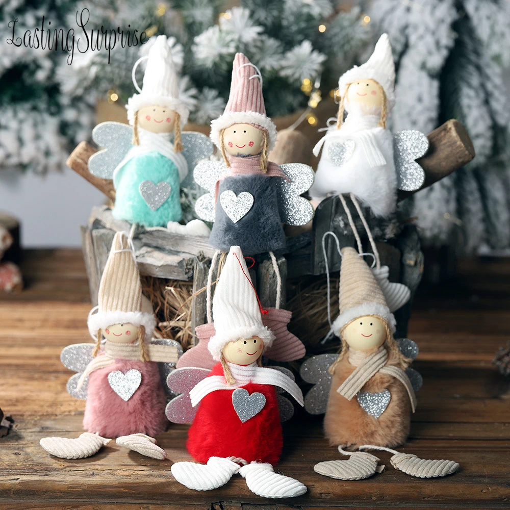 

2020 New Year Latest Christmas Angel Dolls Cute Xmas Tree Ornament Noel Deco Christmas Decoration for Home Navidad 2019 Kid Gift