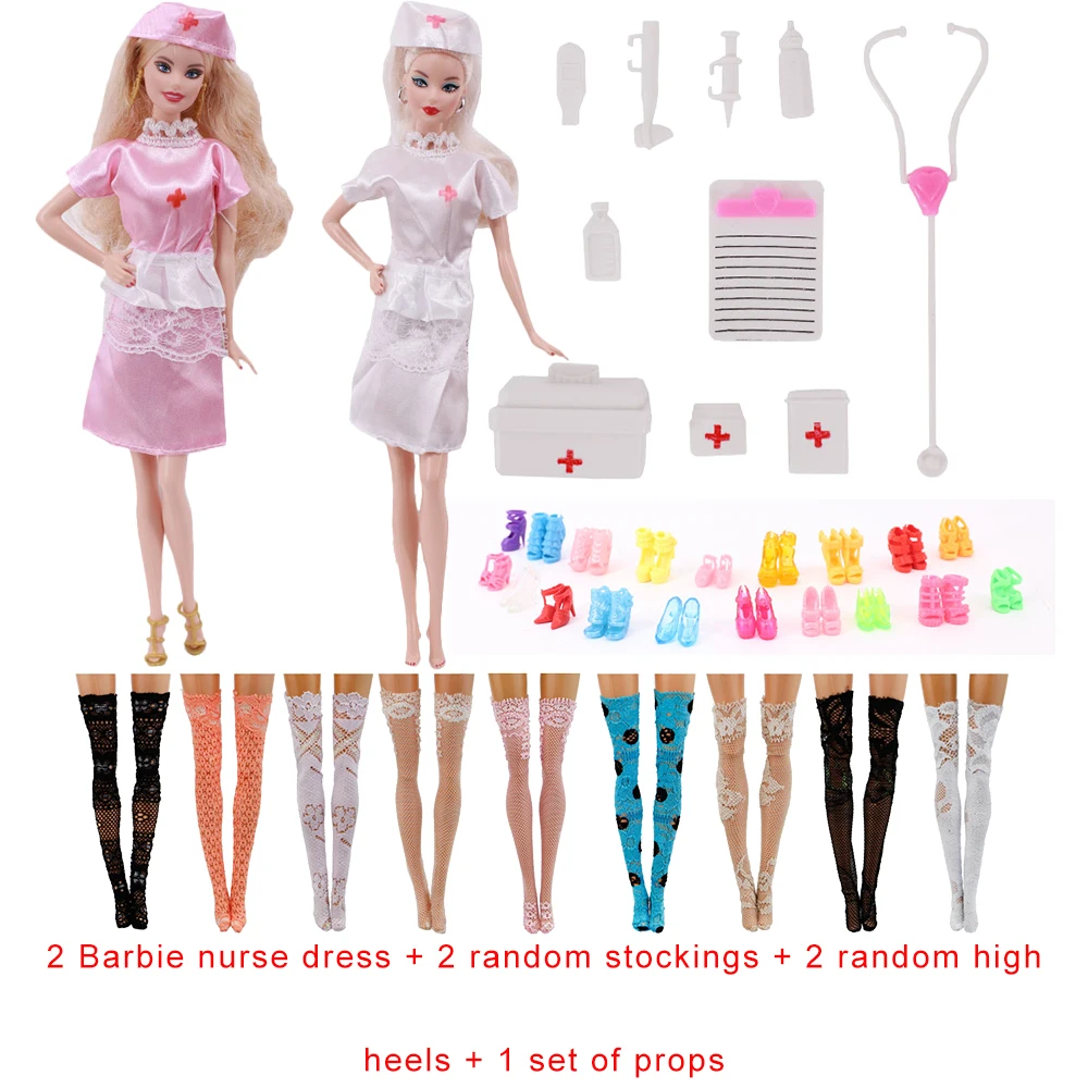 Nurse Dress Suit For 11.8 Inch 30CM Barbie