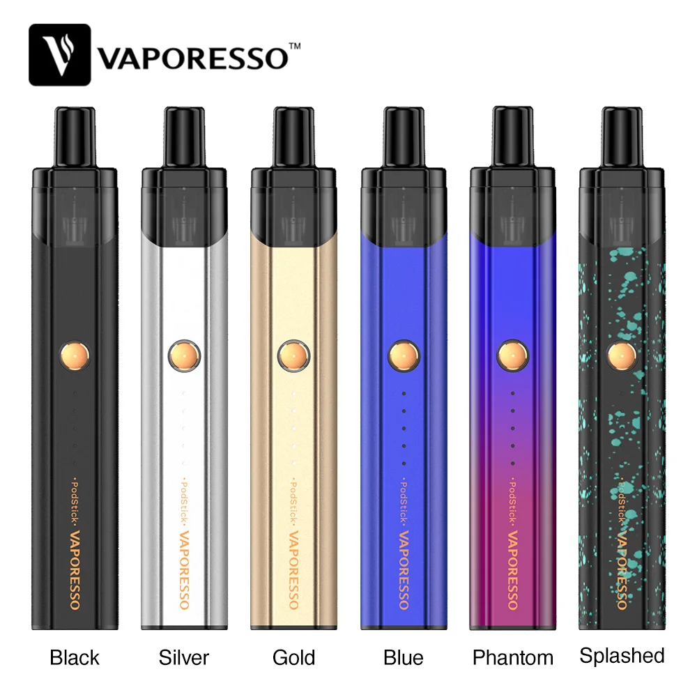

New Original Vaporesso Podstick Kit E Cig 900mAh Buit in Battery Vape with 2ml Capacity Podstick Pod 1.3ohm and 0.6ohm Vaprozier