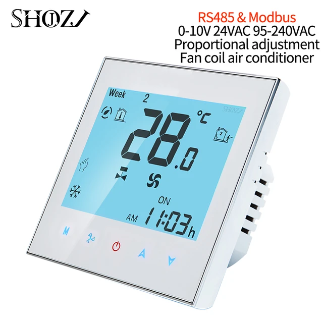 Middle East Arab Special Cool Heat 2P MODBUS Thermostat for 24V Valve/220V  Fan WIFI Optional - AliExpress