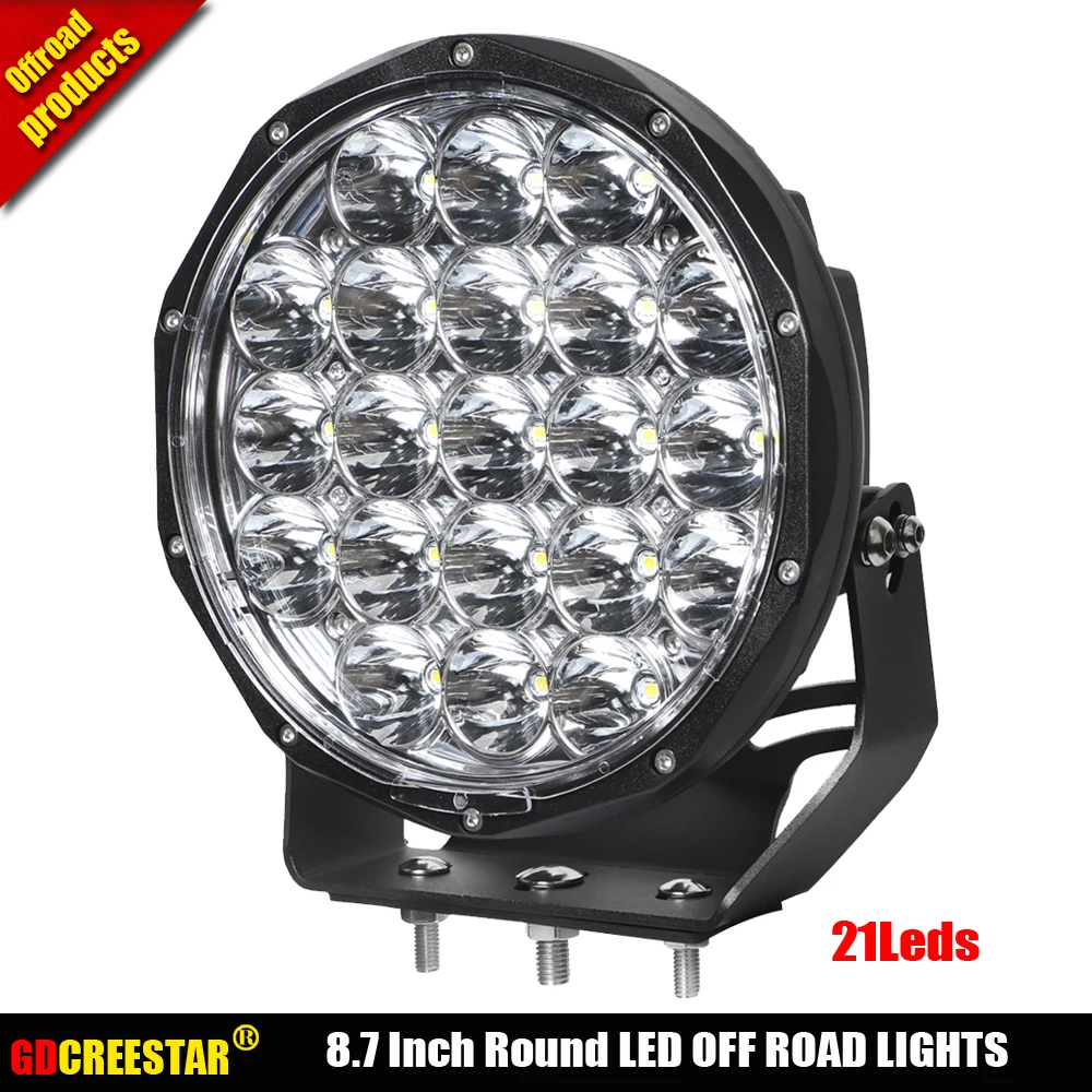 8.7" inch Round 105W 128W 4x4 Driving Lights For Car Tractor Boat Off Road 4WD Truck SUV ATV Fog Beam Headlights x2pcs/lots
