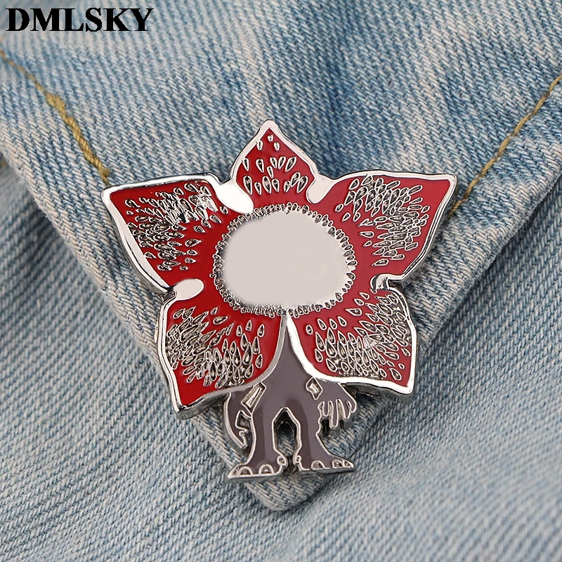 DMLSKY странные вещи Demogorgon мультфильм металлические булавки эмаль броши для женщин
