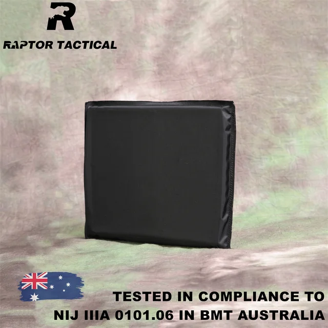 BulletProof Plate 6"x8" NIJ Level IIIA 3A 0101.06 Soft Ballistic Side Panel Two Pieces - Raptor Tactical 6