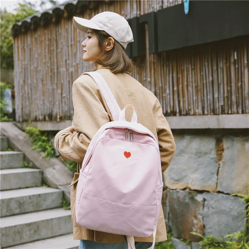 Школьная сумка Для женщин в Корейском стиле Harajuku Ulzzang школьников шик битник рюкзак с вышивкой художественный рюкзак
