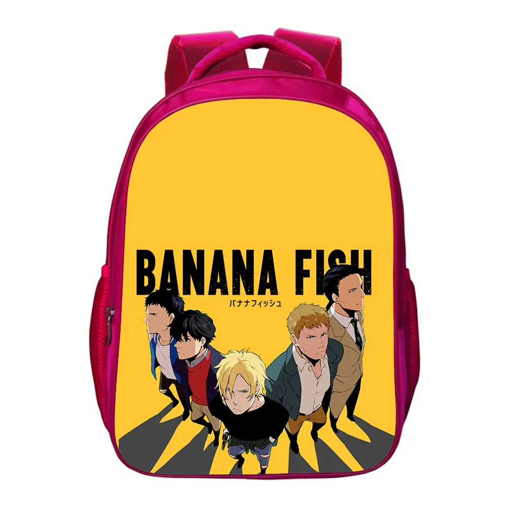 NEW Banana fish Backpack Boys Girls Bag Students School Bag Teens Bookbag Casual Travel Rucksack gift . Support custom