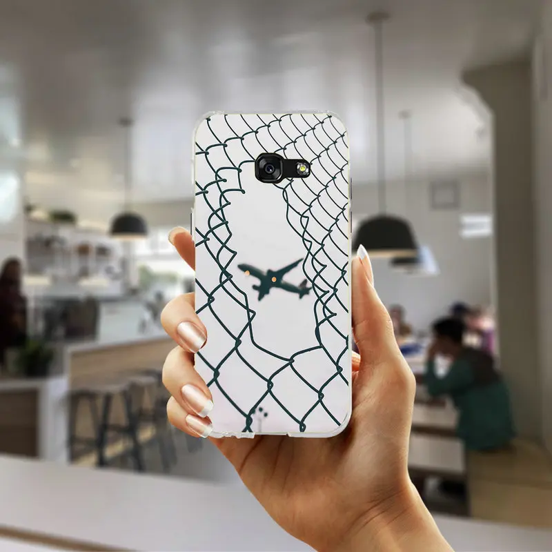 Picture 2 Чехол для телефона из мягкого силикона ТПУ с рисунком чехол для телефона для Samsung Galaxy A3 A5 A7 J3 J4 J5 J6 J7 J8 авиационный самолет Fly путешествия небо облако - Цвет: Picture 2