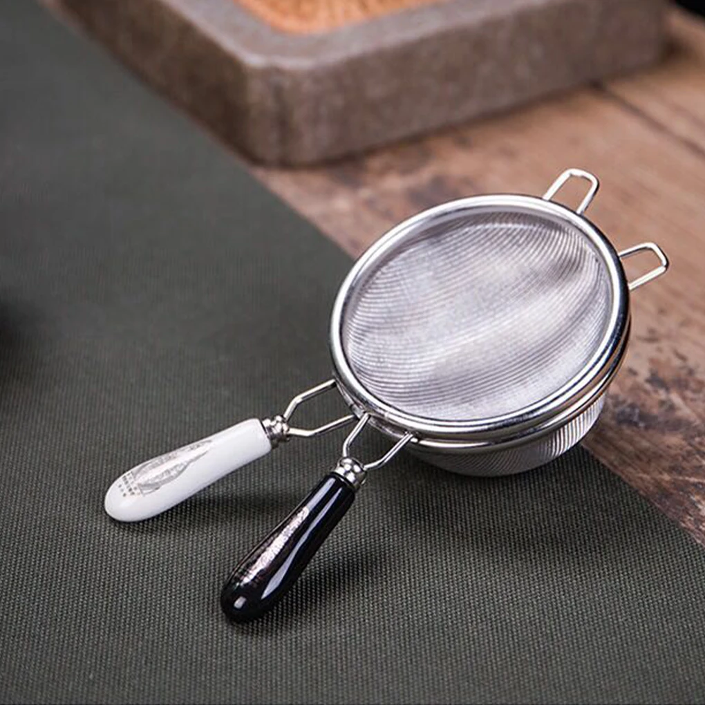 Tea Infuser Tea Strainer Tea Filter Long Handle Reusable Stainless Steel Loose Leaf Herb Cooking Drinkware Bar Accessories