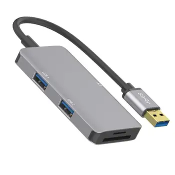 

USB 3.0 to Dual USB 3.0+TF/CF Card Reader Dock Hub Converter Adapter for PC
