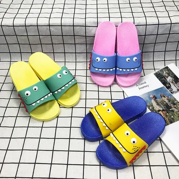 

Summer Slippers Kids Boys Home Slippers Fashion Shark Children Korea Bathroom Flip Flop Casual Sandals Baby Girl Non-slip Shoes