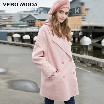 

Vero Moda 100% Wool Tailored Collar Double-faced Woolen Overcoat | 319427513