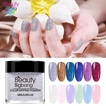 

10ML Dipping Nail Powder Gradient French Nail Natural Color Holographic Glitter Nail Art Decorations Nail Powder Nail Art Design