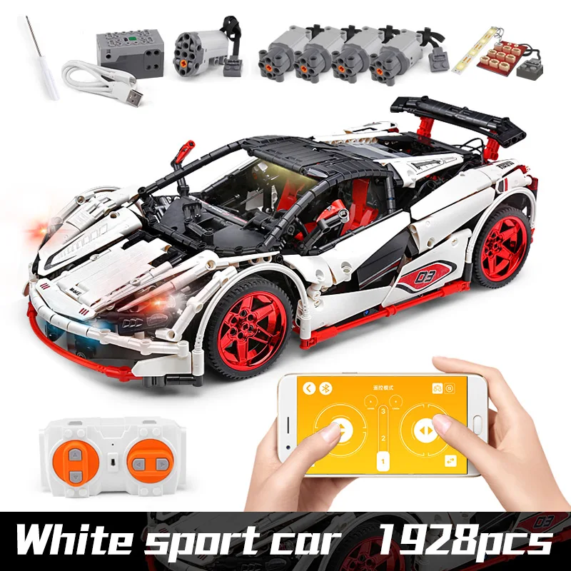 LP 20087 Yeshin 13067 Technic Car Series совместима с новым MOC-16915 P1 RC Car Set Дети строительные блоки кирпичи приложение RC автомобиль