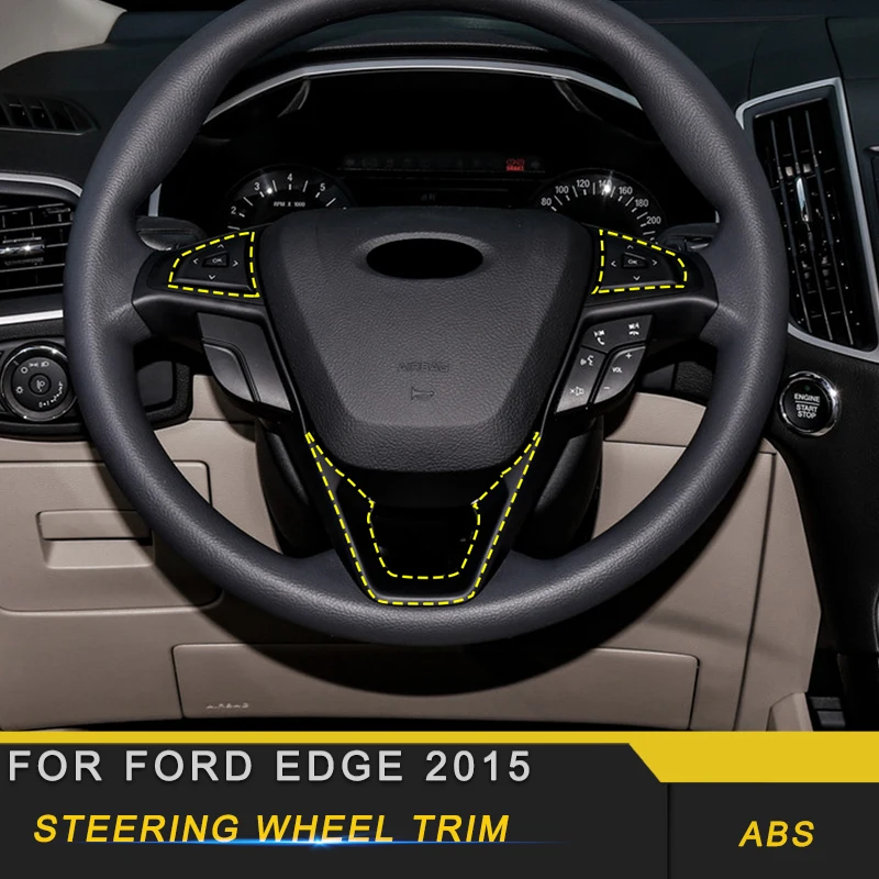 Для Ford Edge автомобильный Стайлинг крышка рулевого колеса стикер рамки аксессуары для интерьера
