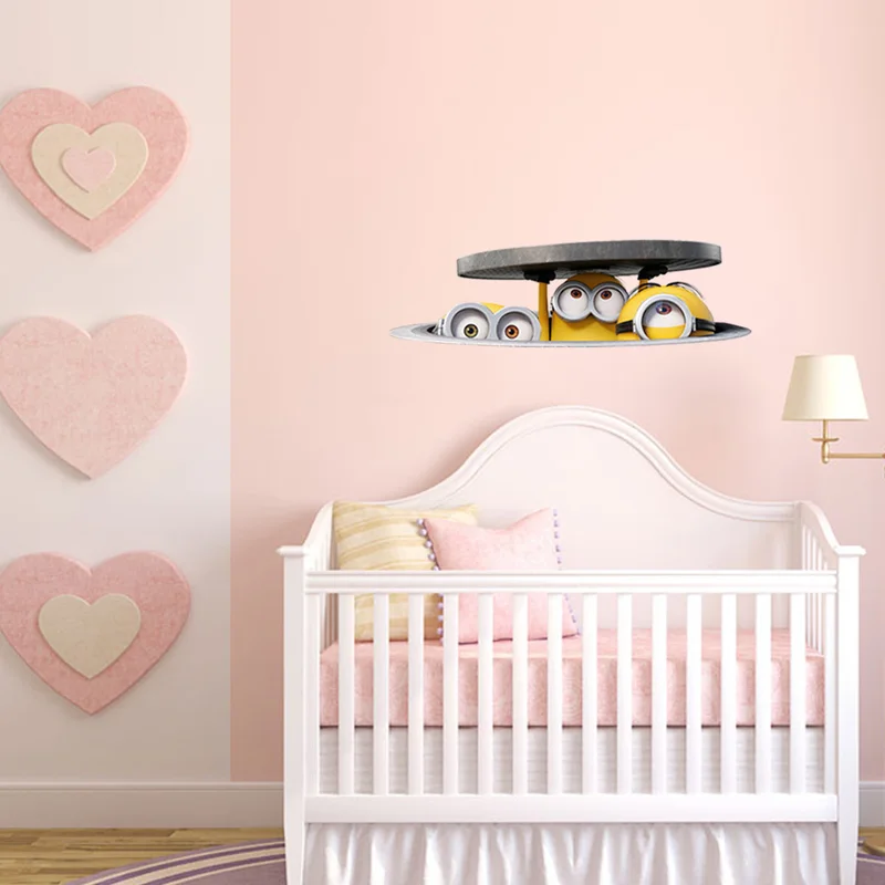  Wall-Stickers3d Cartoon Mural Minions Painting Kindergarten Stickers Children's Room decors Accesso - 33039539169