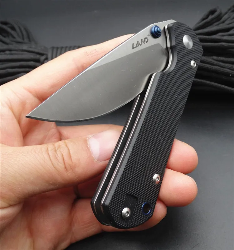Land 910 Plus 9105 9106 карманный складной нож с зажимом для ремня 12C27 Sandvik Blade для кемпинга