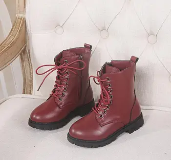 

Children's shoes autumn winter 2020 Baby Korean version of short Martin boots leather waterproof Kids Girls &Boys snow boots